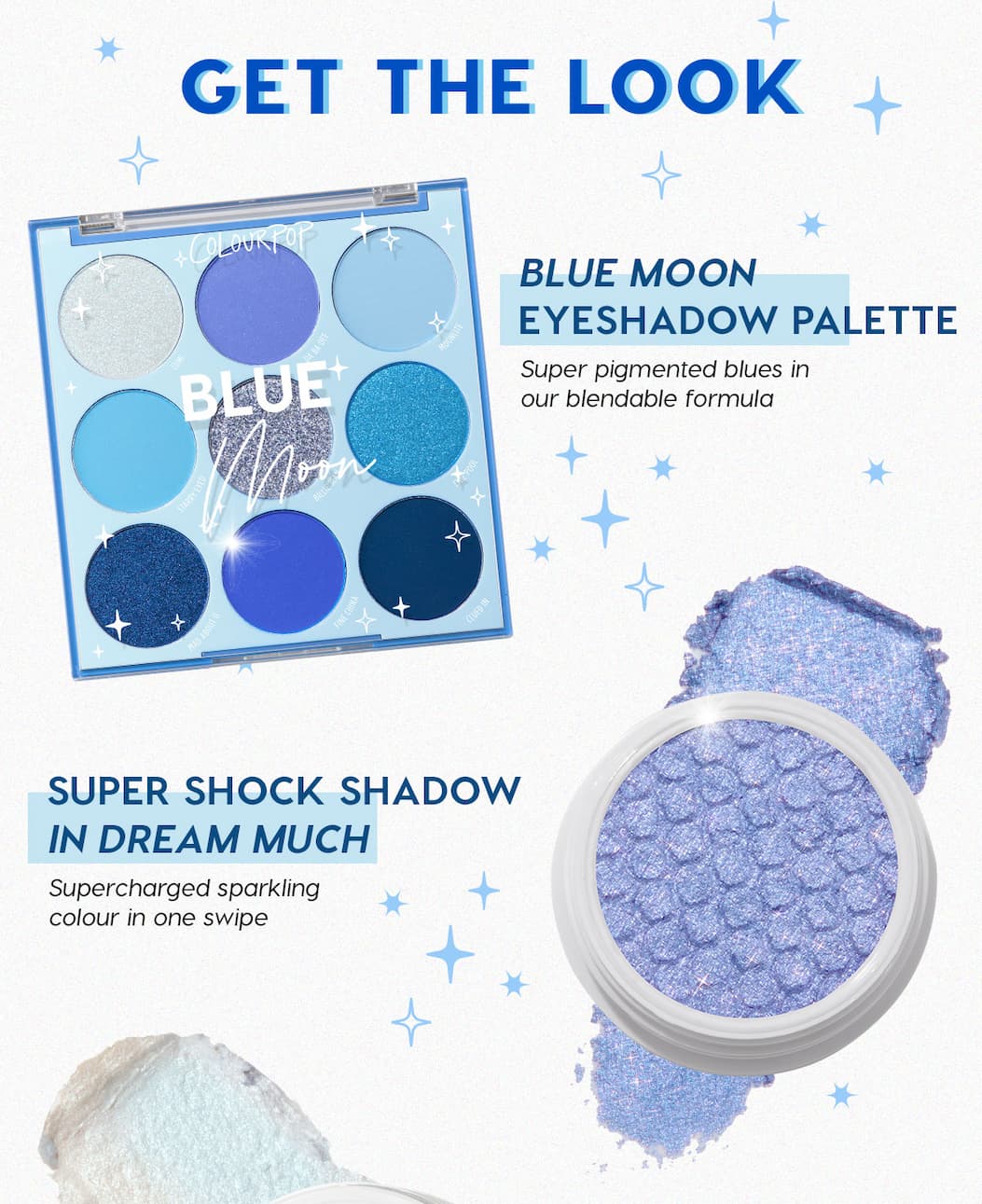 GET THE LOOK: Blue Moon Eyeshadow Palette | Super Shock Shadow in Dream Much