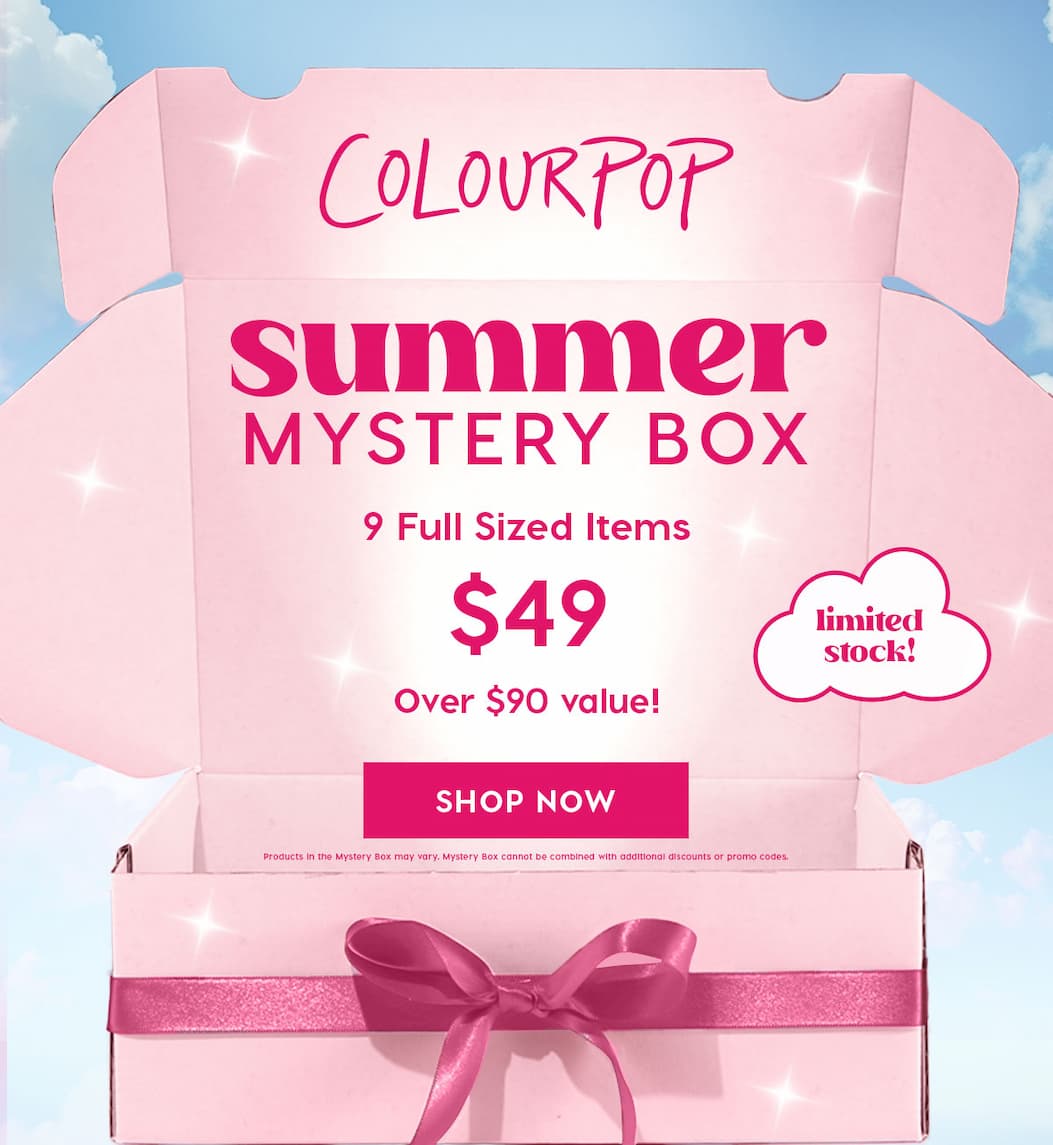 ColourPop | Summer Mystery Box | 9 full-sized items for $49 | Over $90 value! Limited Stock