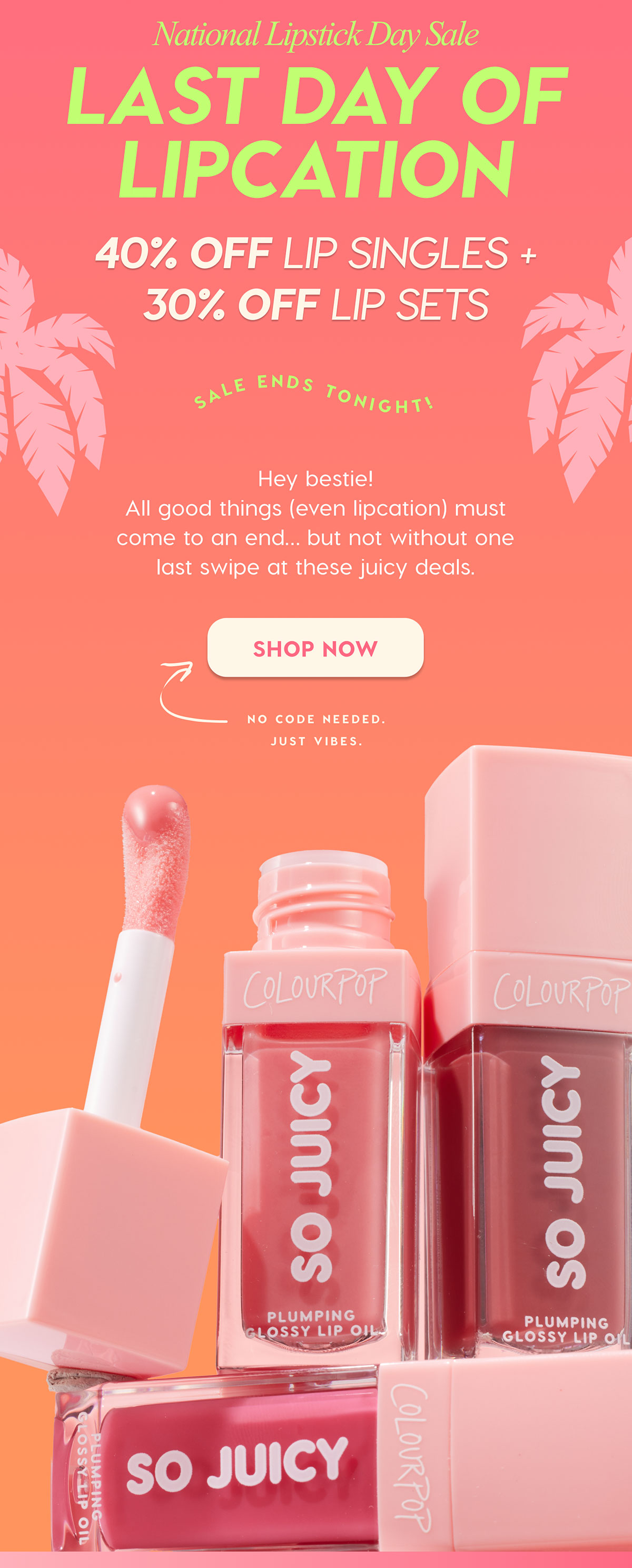 National Lipstick Day Sale: LAST DAY OF LIPCATION: 40% Off Lip Singles + 30% Off Lip Sets | SALE ENDS TONIGHT!