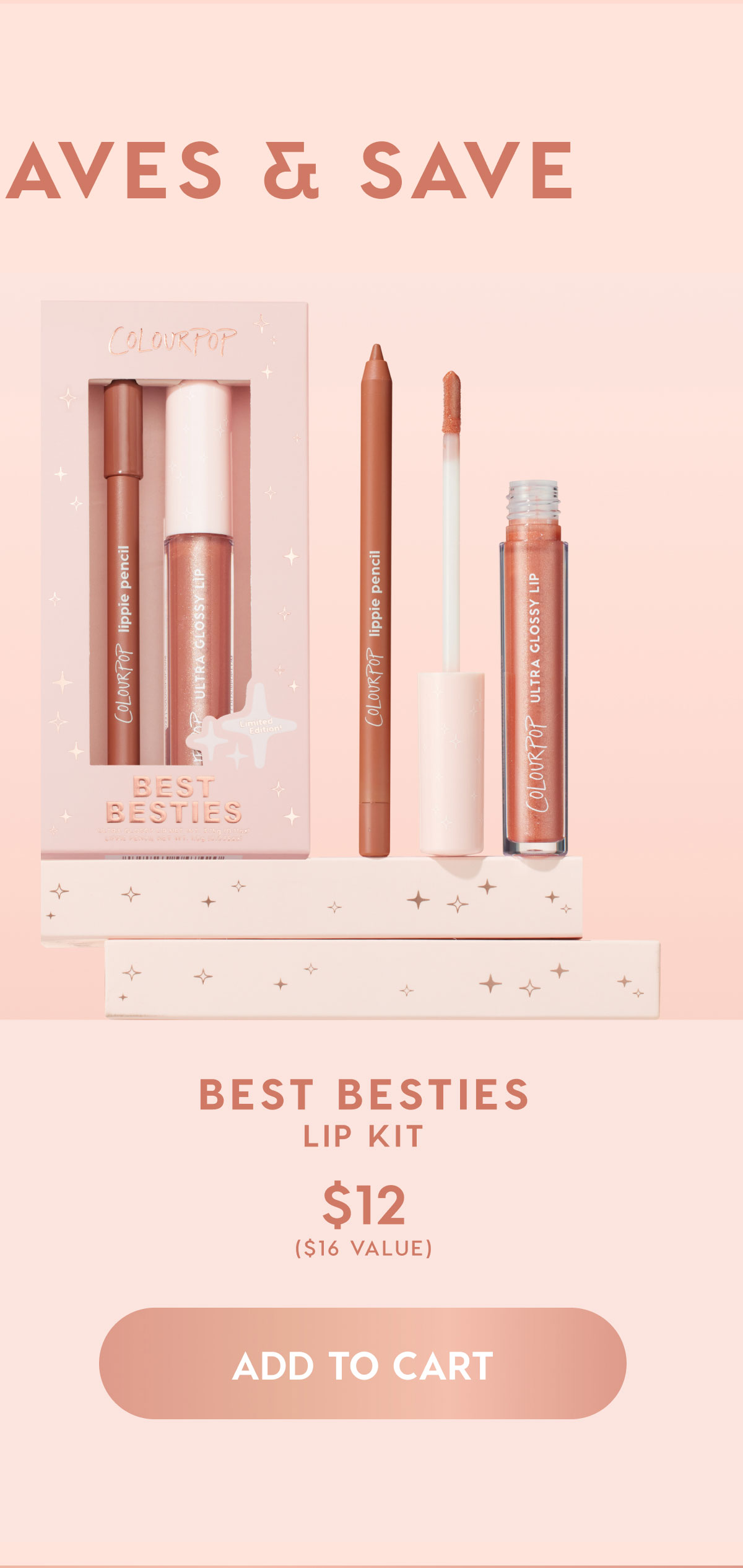 GET TEHSE FAVES & SAVE: BEST BESTIES LIPPIE STIX TRIO - ADD TO CART
