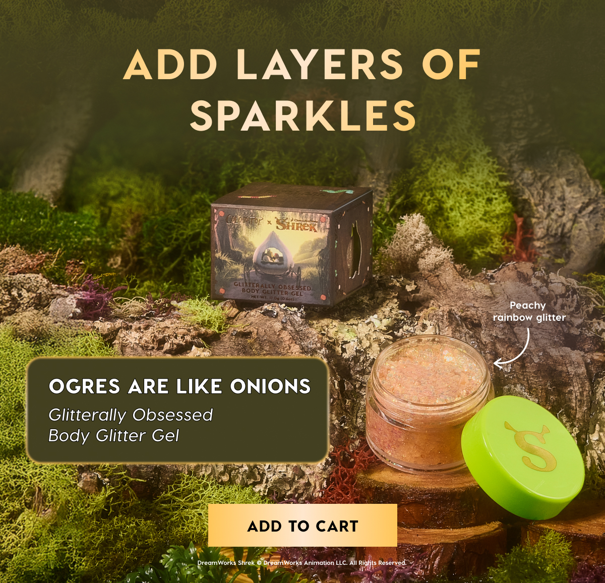 ADD LAYERS OF SPARKLES | OGRES ARE LIKE ONIONS - Glitterally Obsessed Body Glitter Gel | ADD TO CART