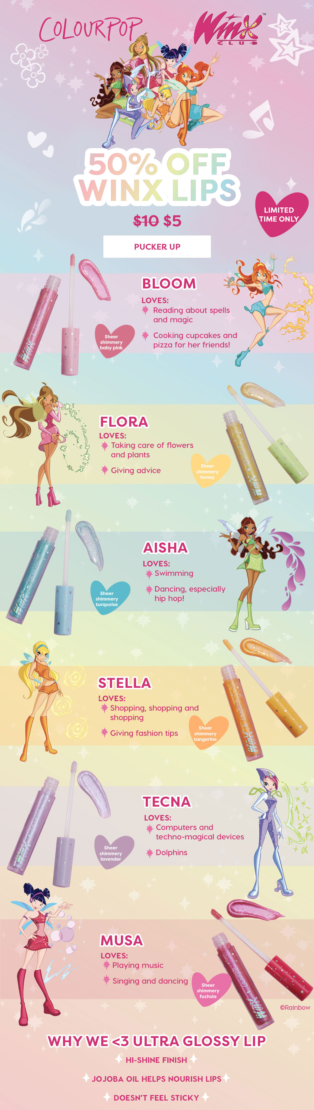 ColourPop x Winx Club | 50% Off Winx Lips | Pucker Up