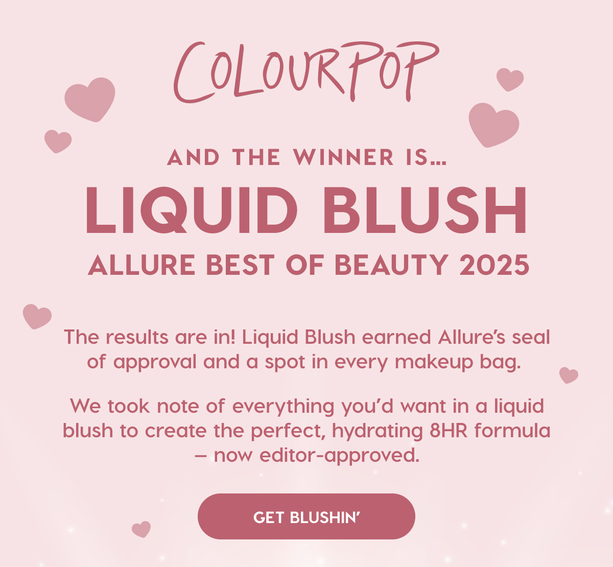 ColourPop | And hte winner is... LIQUID BLUSH ALLURE BEST OF BEAUTY 2025