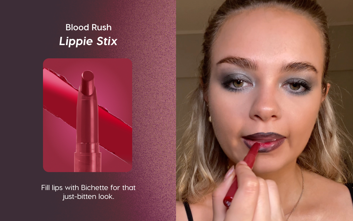 Blood Rush: Lippie Stix | Fill lips with: Bichette for that just-bitten look.