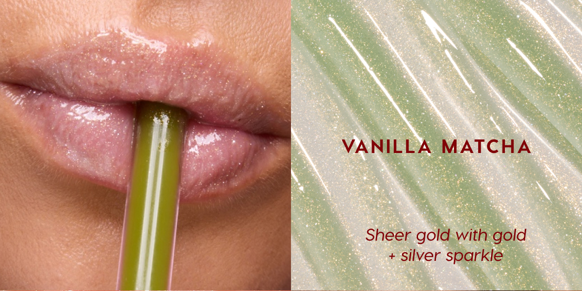 Vanilla Matcha | Sheer gold with gold + silver sparkle