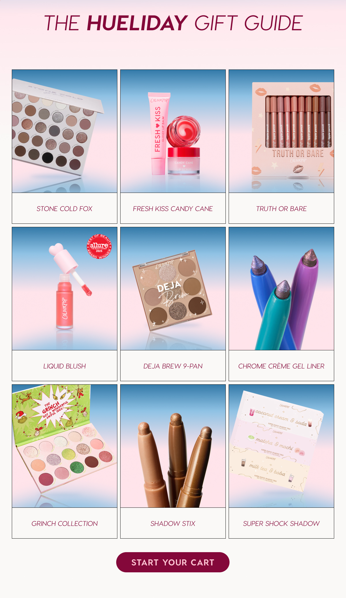 The Hueliday Gift Guide | Start Your Cart