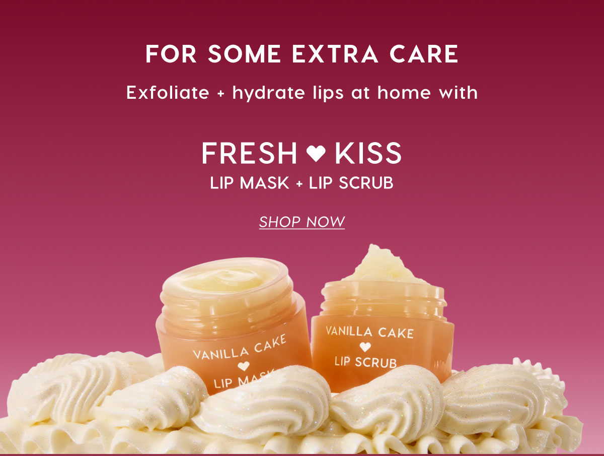 FOR SOME EXTRA CARE | Exfoliate + hydrate lips at home with Fresh Kiss Lip Mask + Lip Scrub