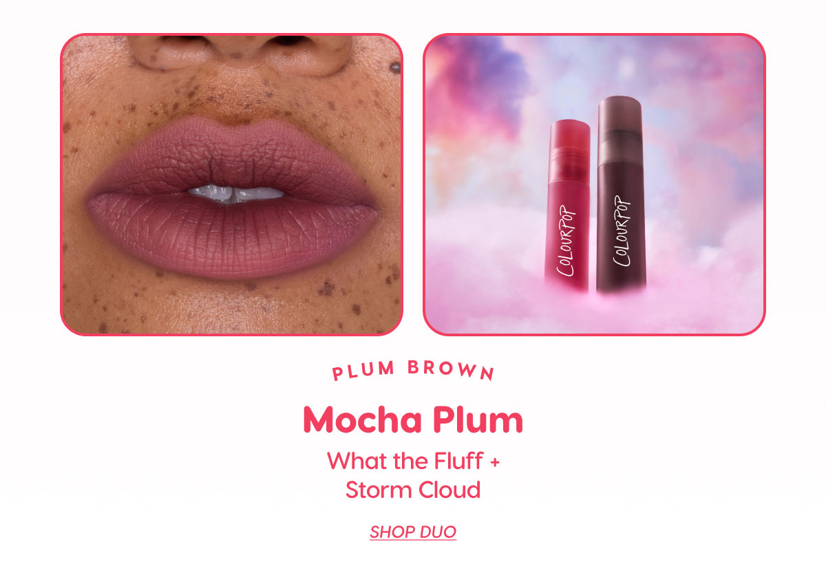 PLUM BROWN | Mocha Plum: What the Fluff + Storm Cloud | Shop Duo