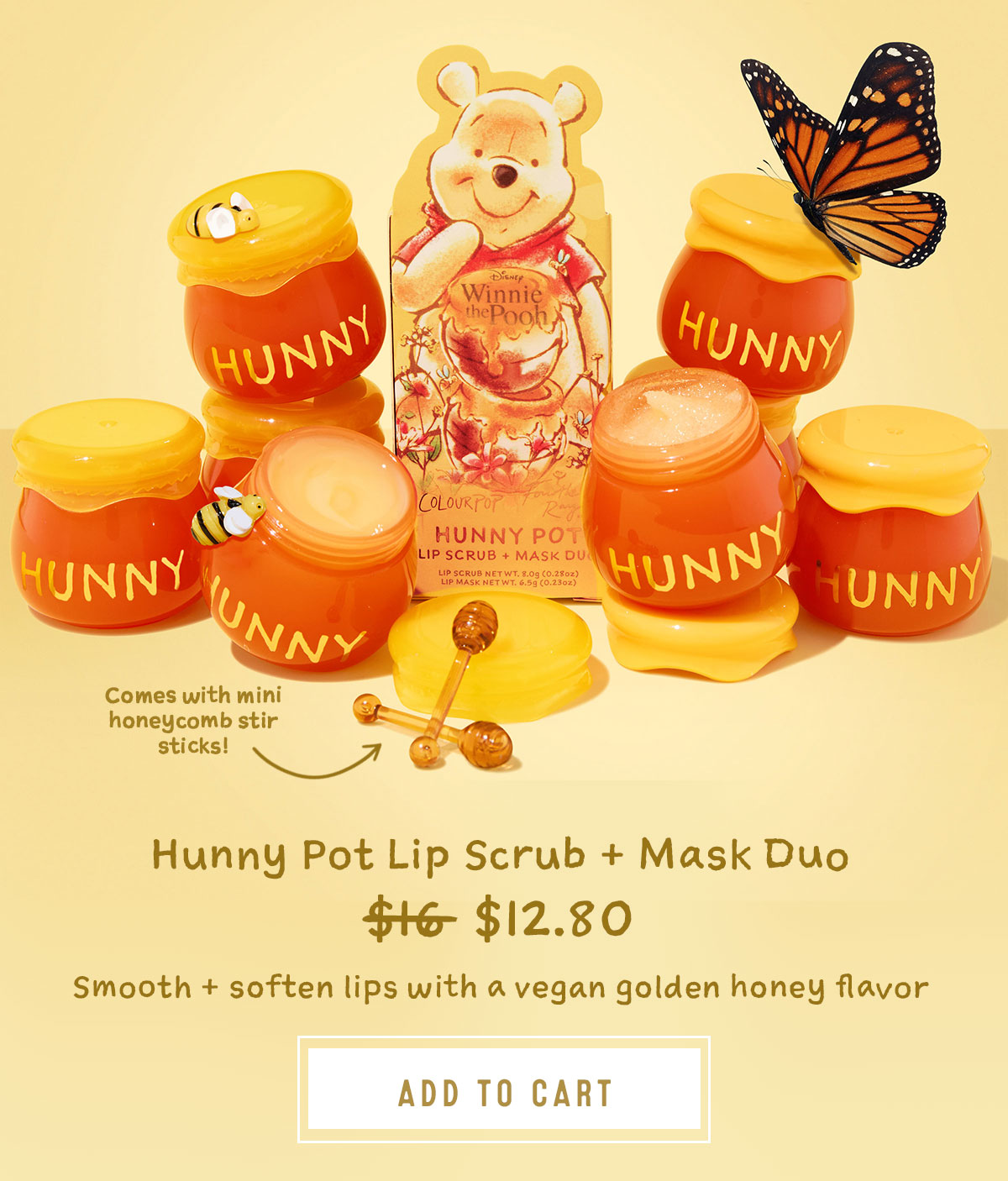 HUNNY POT LIP SCRUB + MASK DUO |  Was $16, now $12.80. ADD TO CART