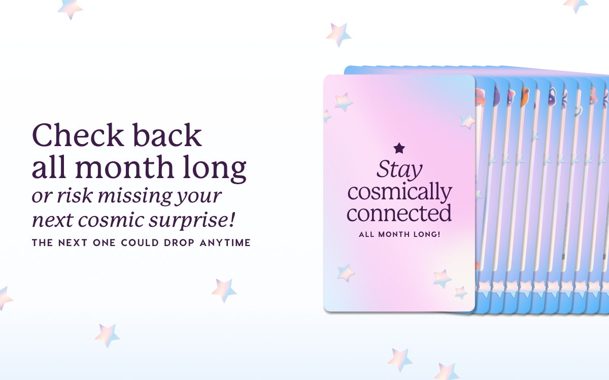 Check back all month long for surprises