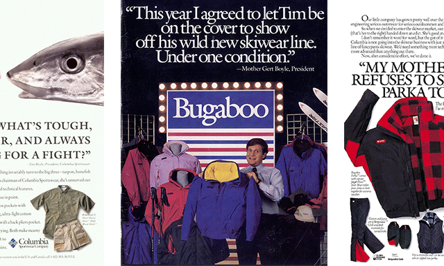 Rotating images of vintage Columbia ads. 