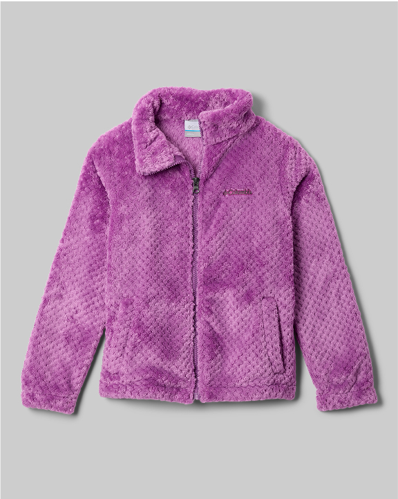 A lay down of a girls' pink fleece
