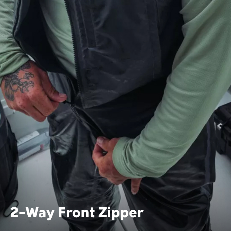 2 way front zipper