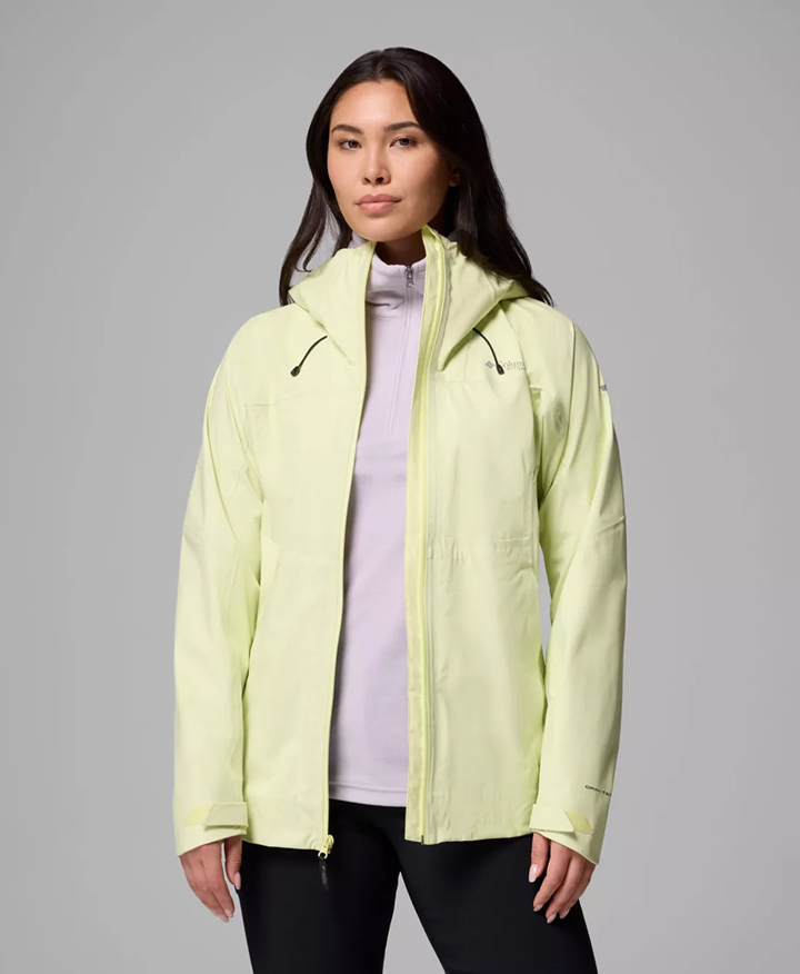 A woman in a yellow jacket