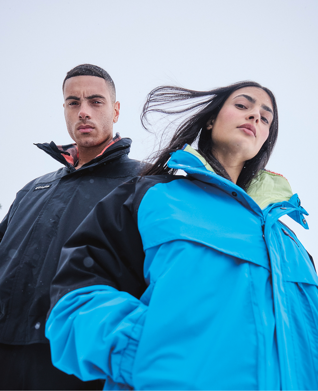Models in Interchange jackets.
