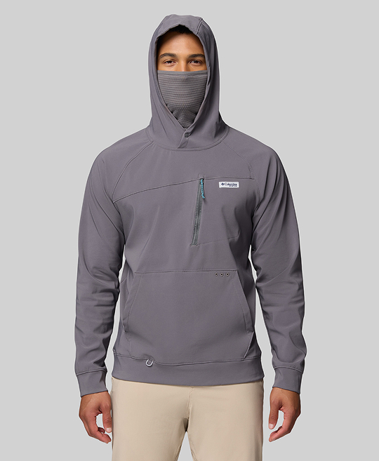 Man in a gray Hydroforce Hoodie
