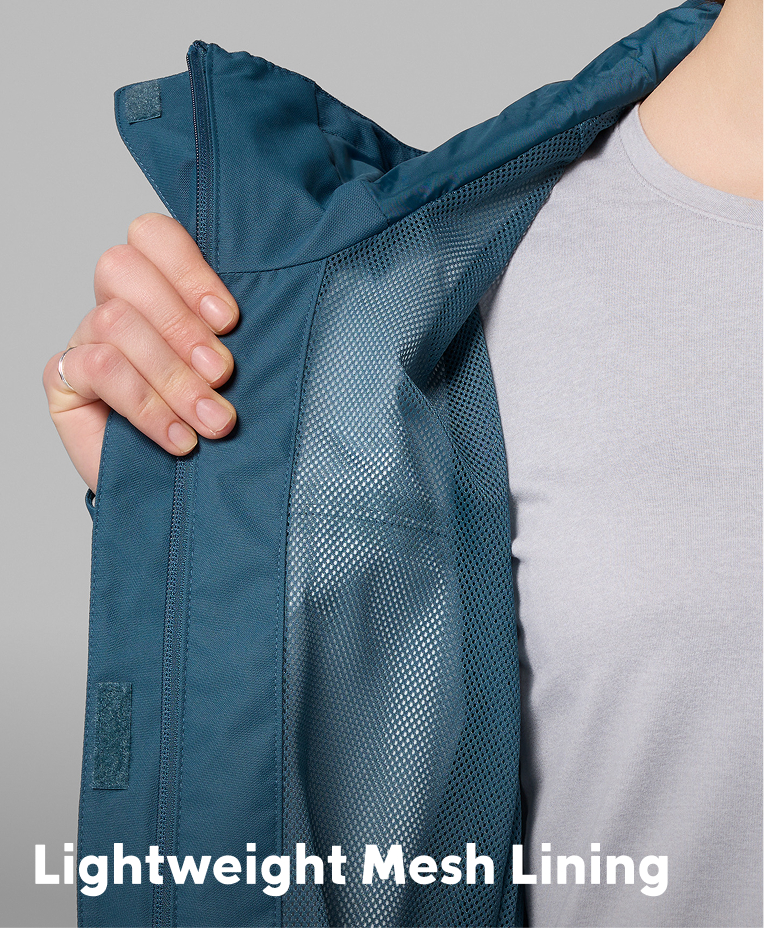 An image of a person showing the internal mesh lining.