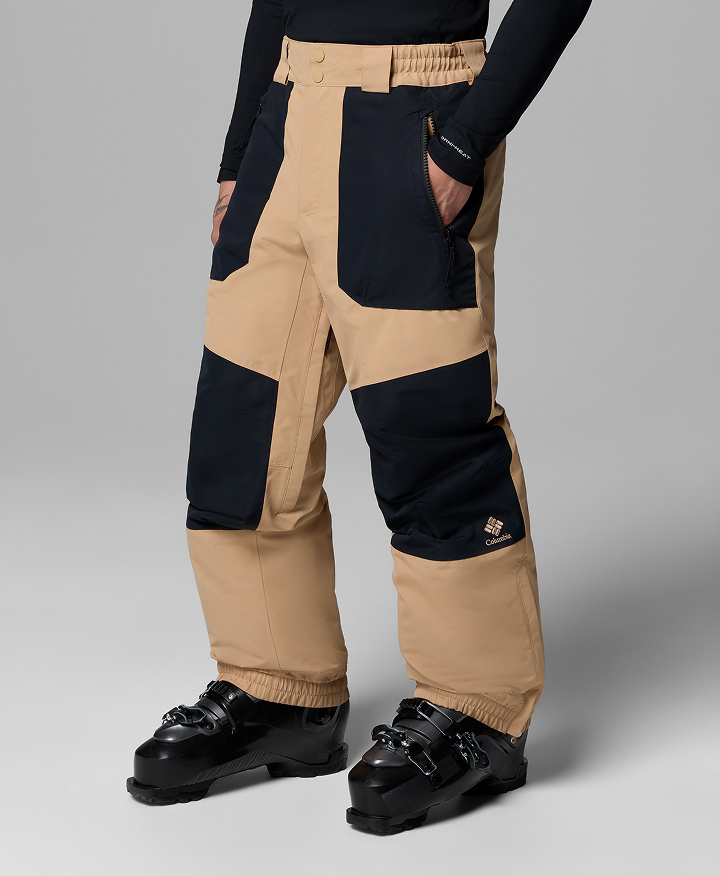 Black and tan ski pants