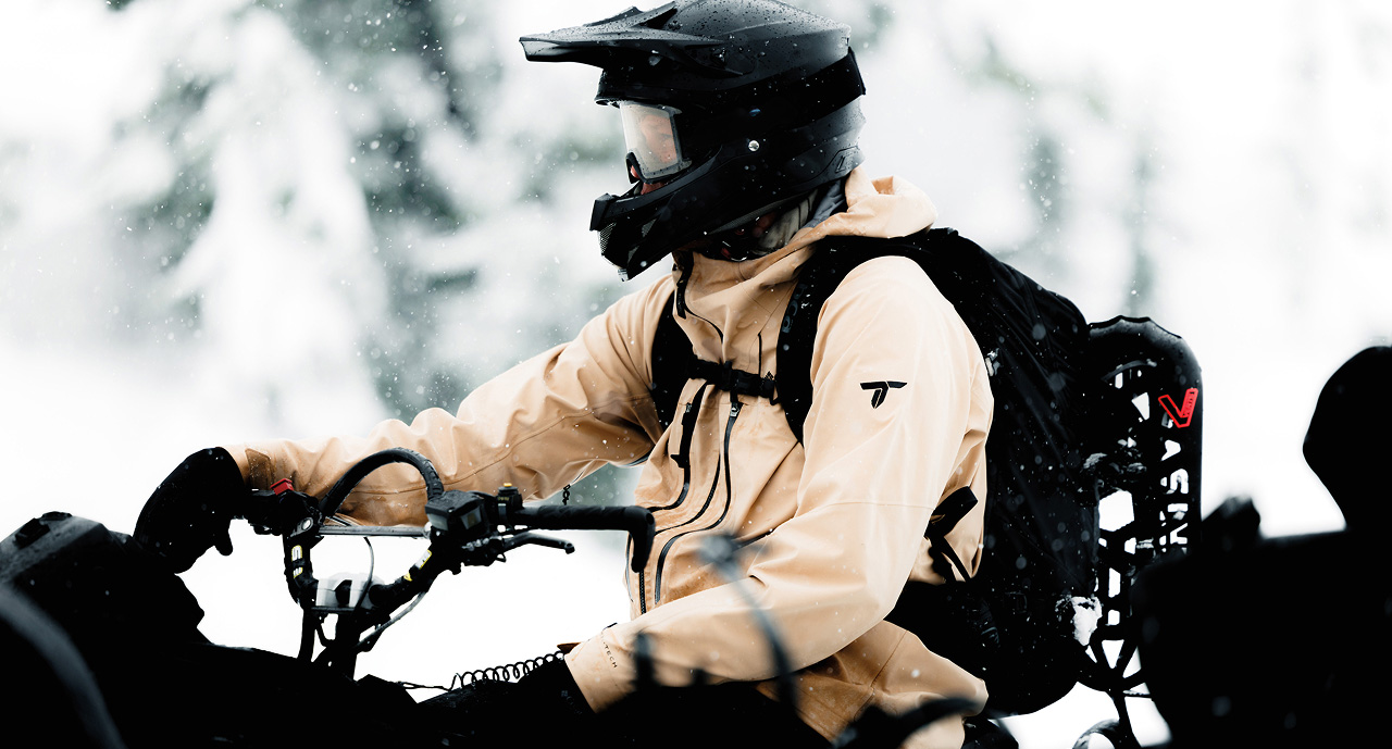 Smiling skier in the snow