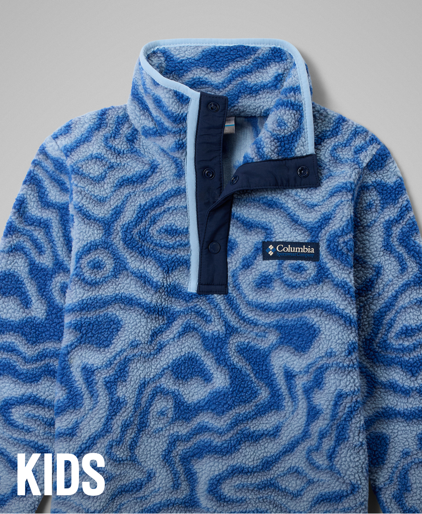 A kids' printed fleece
