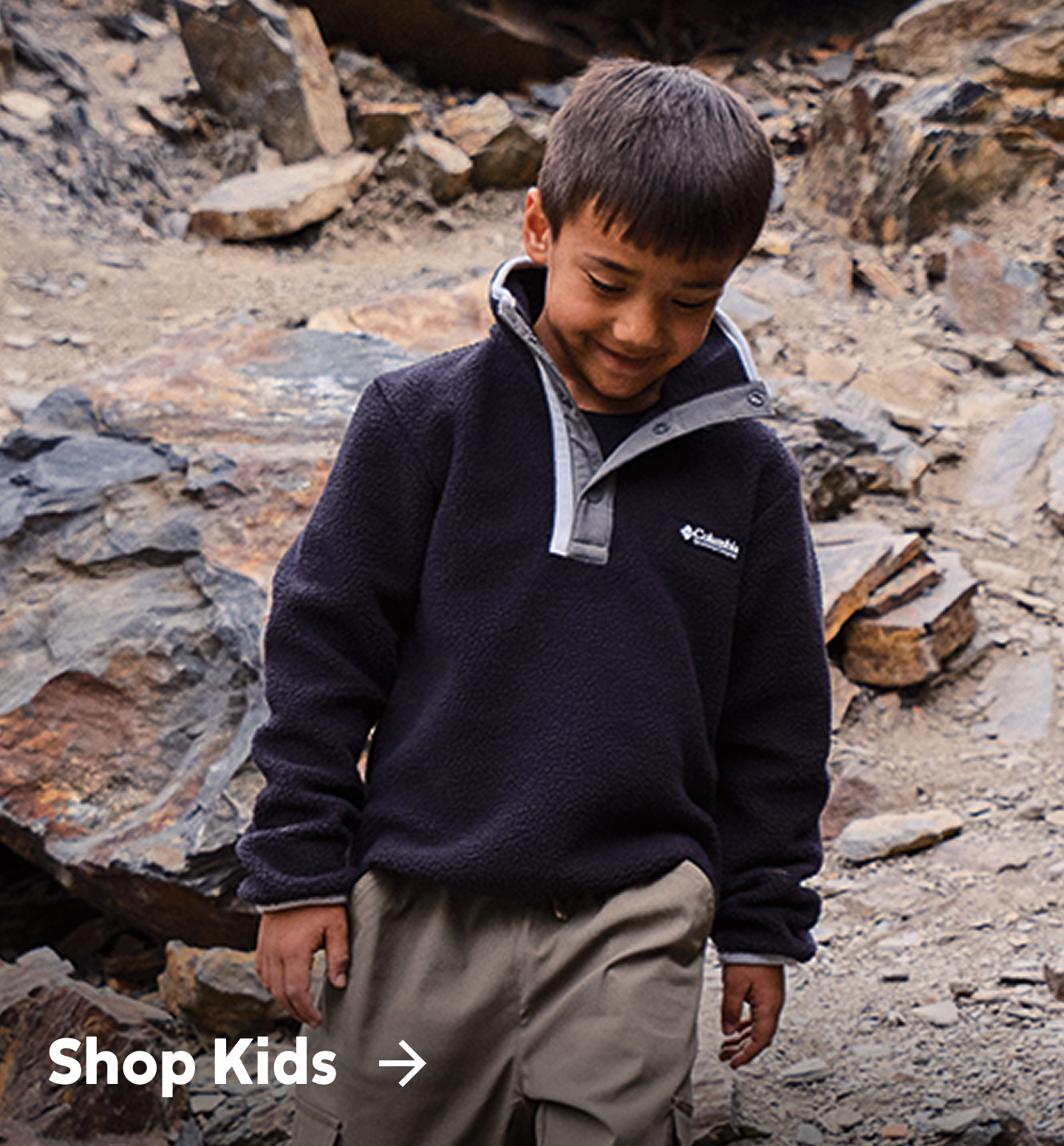 Boy wearing black Helvetia Fleece