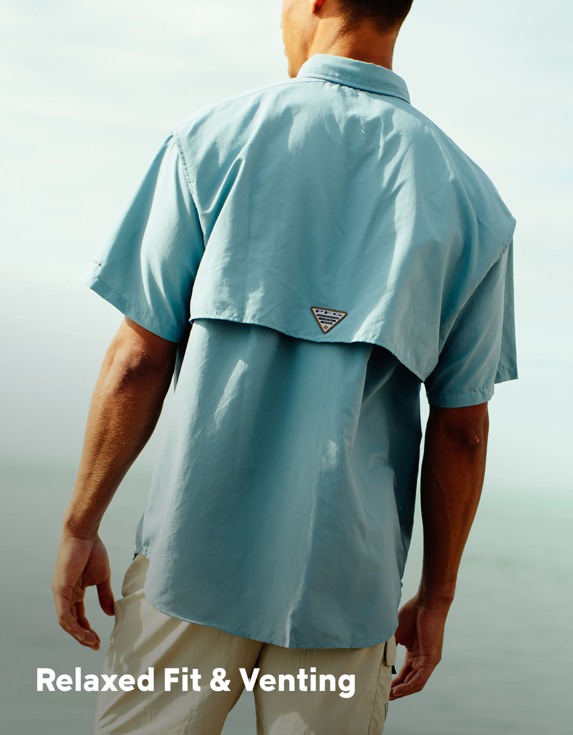 Back of a Bahama shirt. Relaxed Fit and venting. 