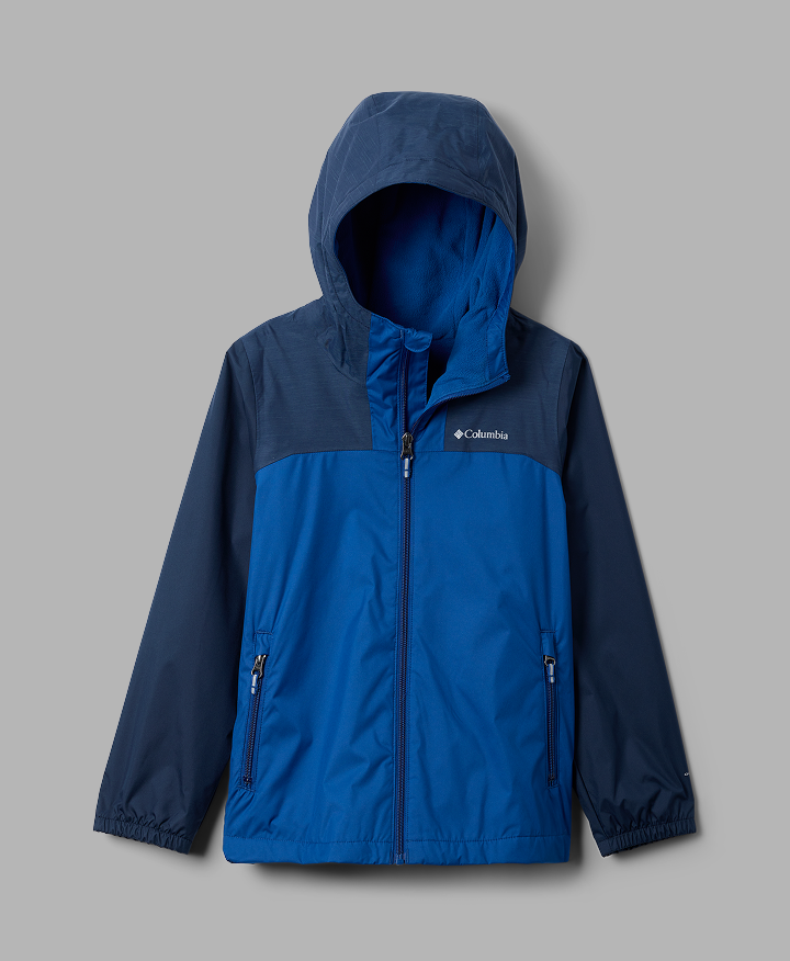 Flatlay of a blue boys' jacket.