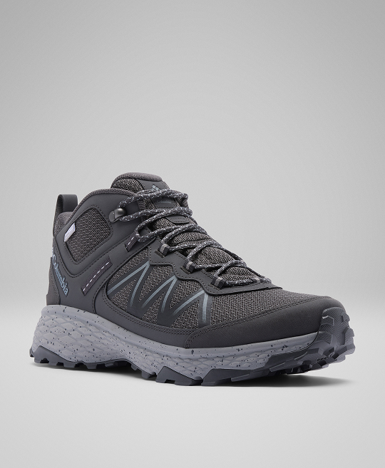 A brown hiking shoe