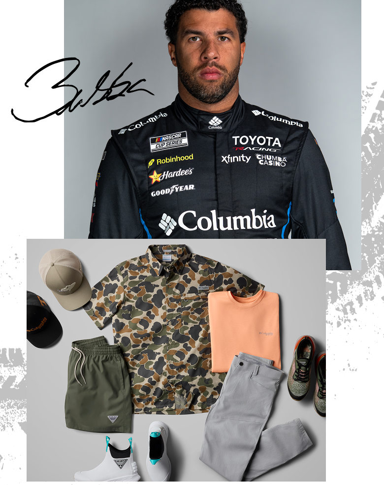 Photo of Bubba Wallace and PFG gear