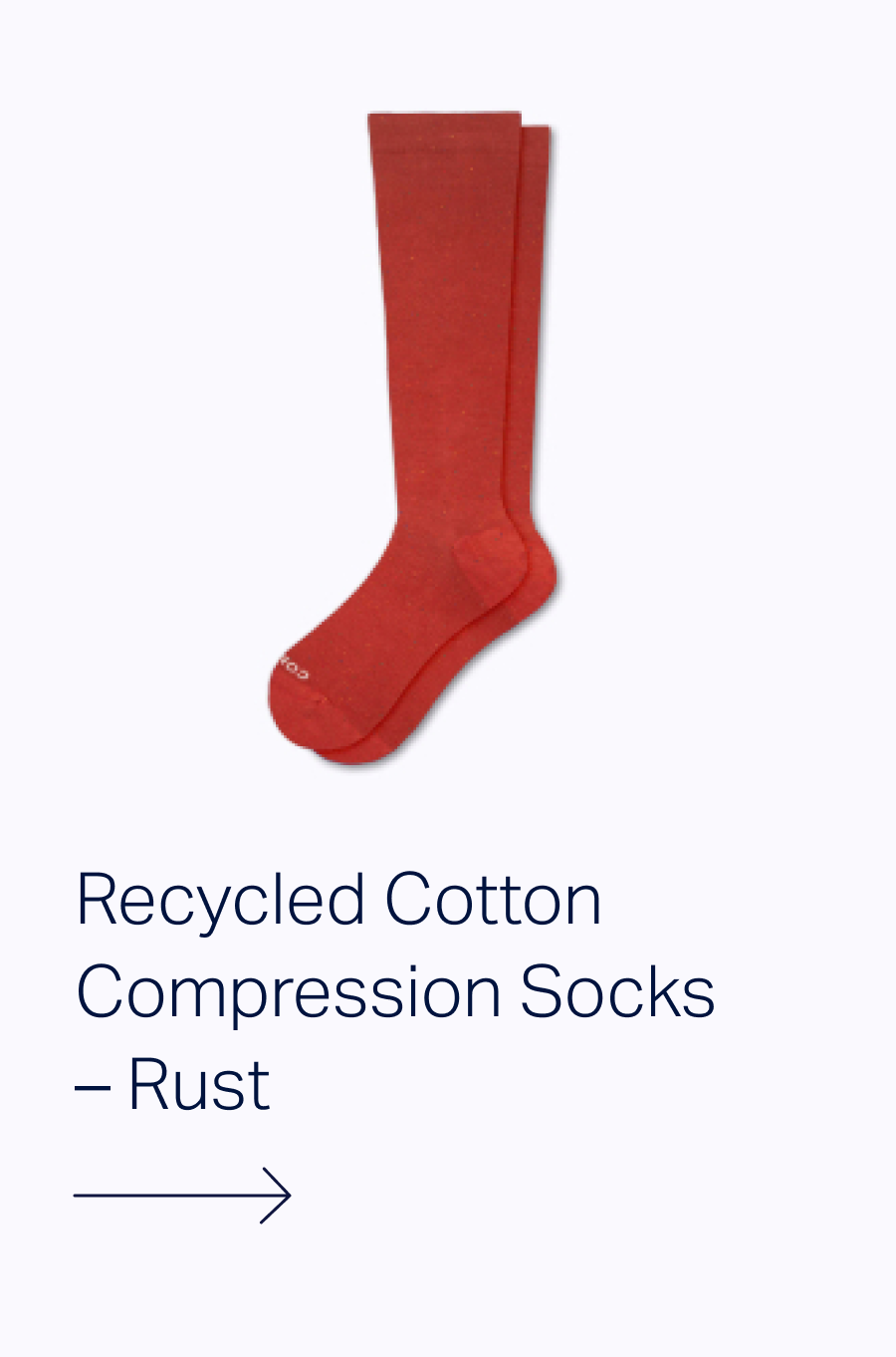 Recycled Cotton Compression Socks - Rust