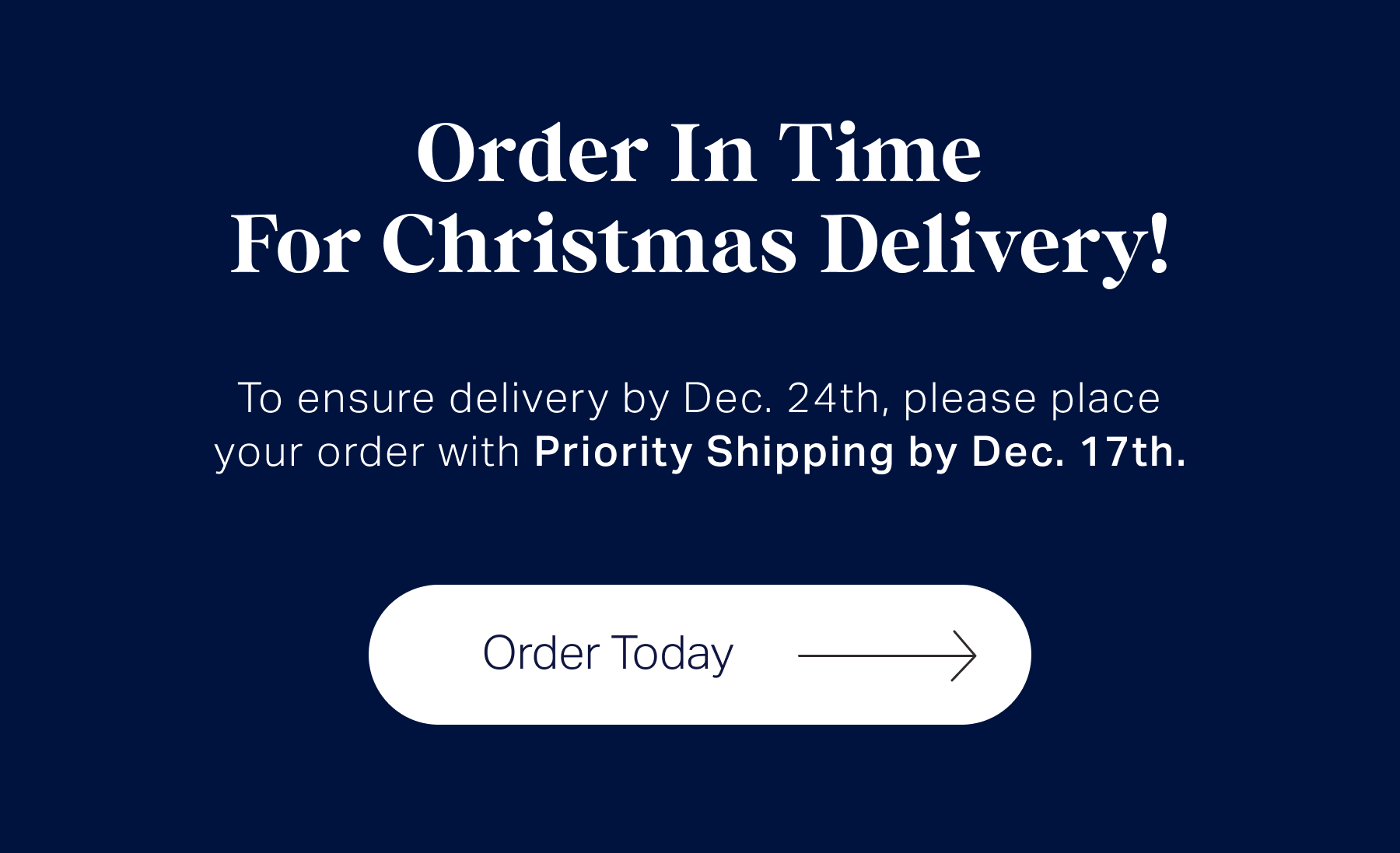Order in time for Christmas delivery! 