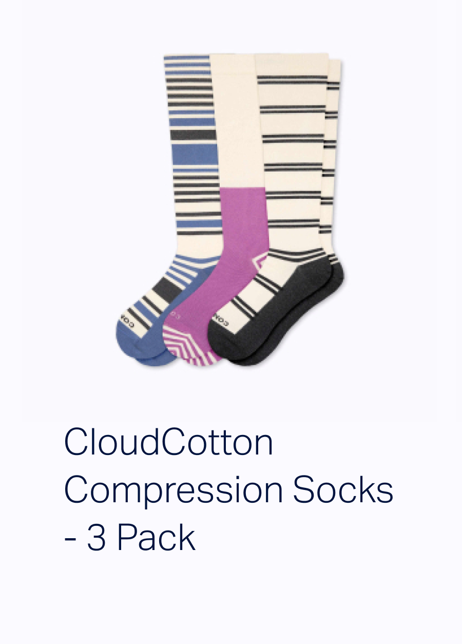 CloudCotton Compression Socks - 3 Pack