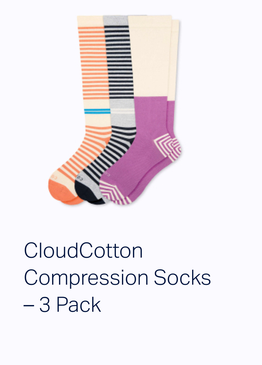 CloudCotton Compression Socks - 3 Pack