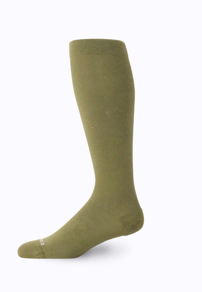 Recycled Cotton Compression Socks – Olive