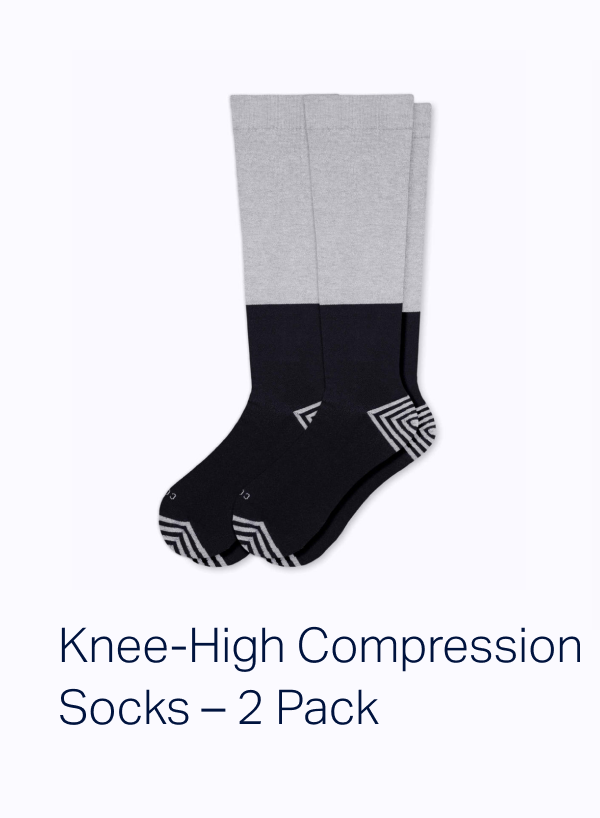Knee-High Compression Socks – 2 Pack