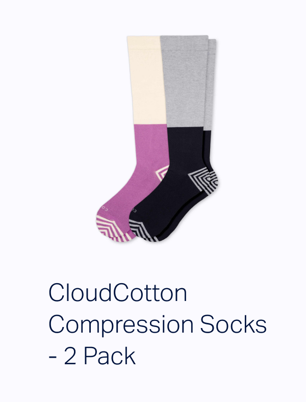 CloudCotton Compression Socks - 2 Pack