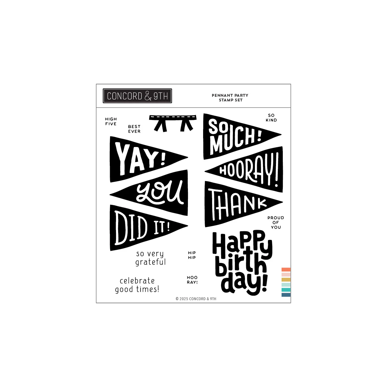 Image of Pennant  Party Stamp Set