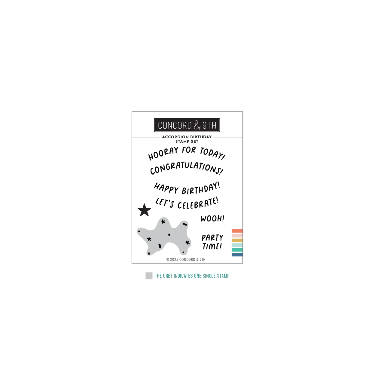 Image of Accordion Birthday Stamp Set