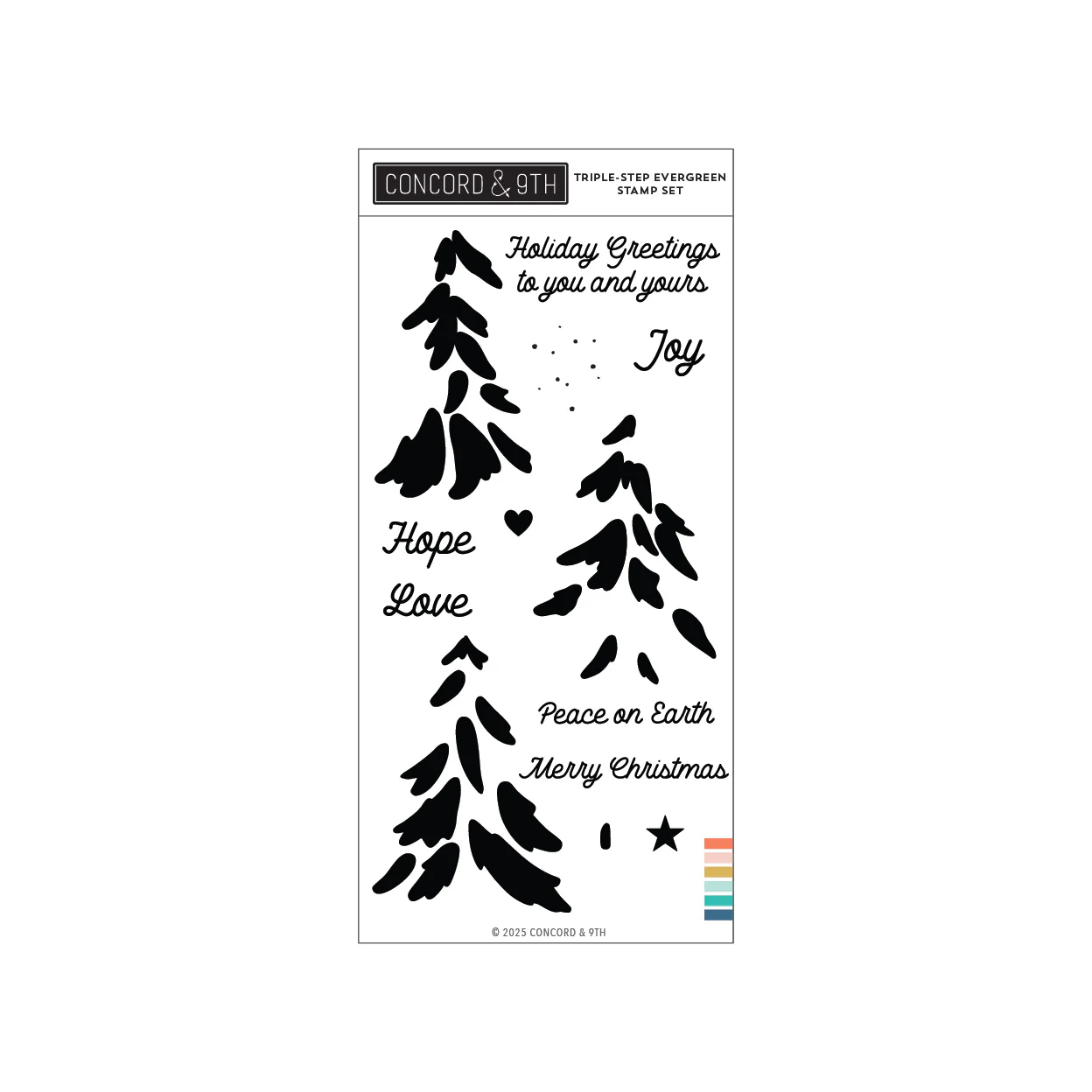 Image of Triple-step Evergreen Stamp Set
