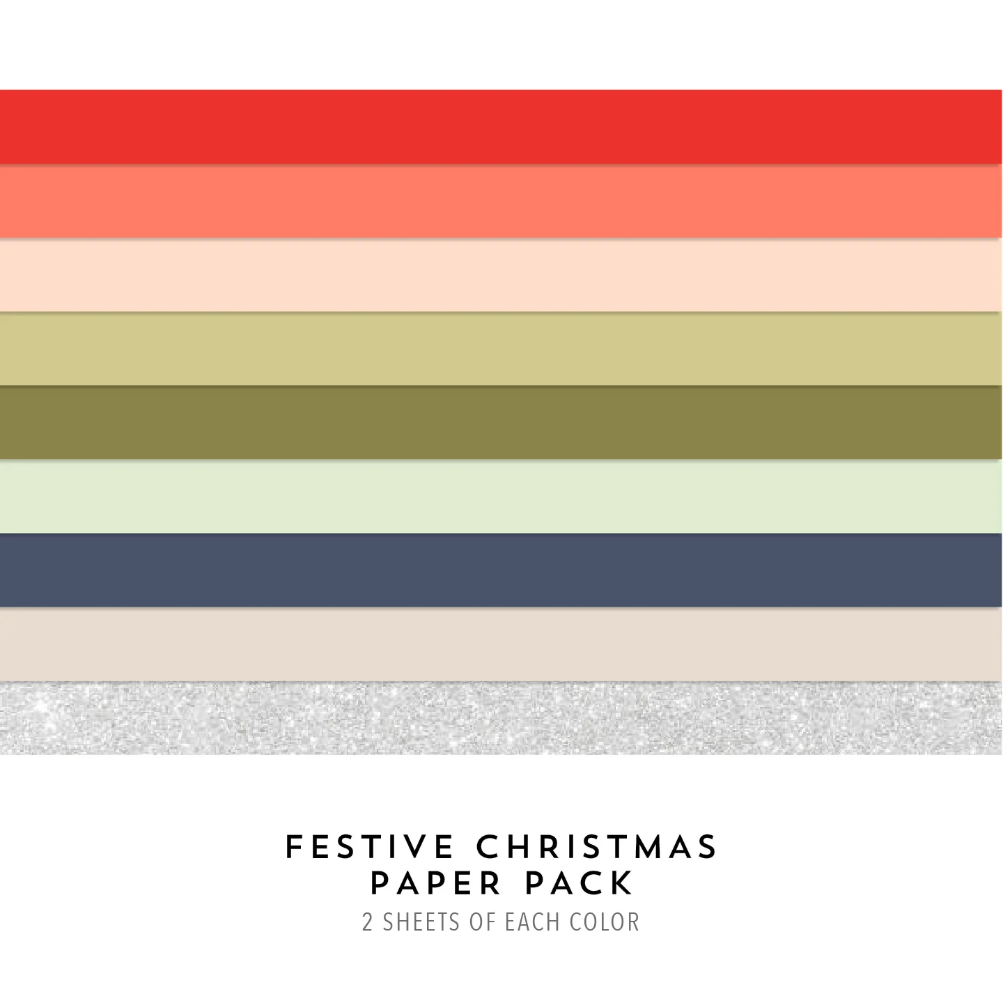Image of Festive Christmas Assorted Color Cardstock Pack