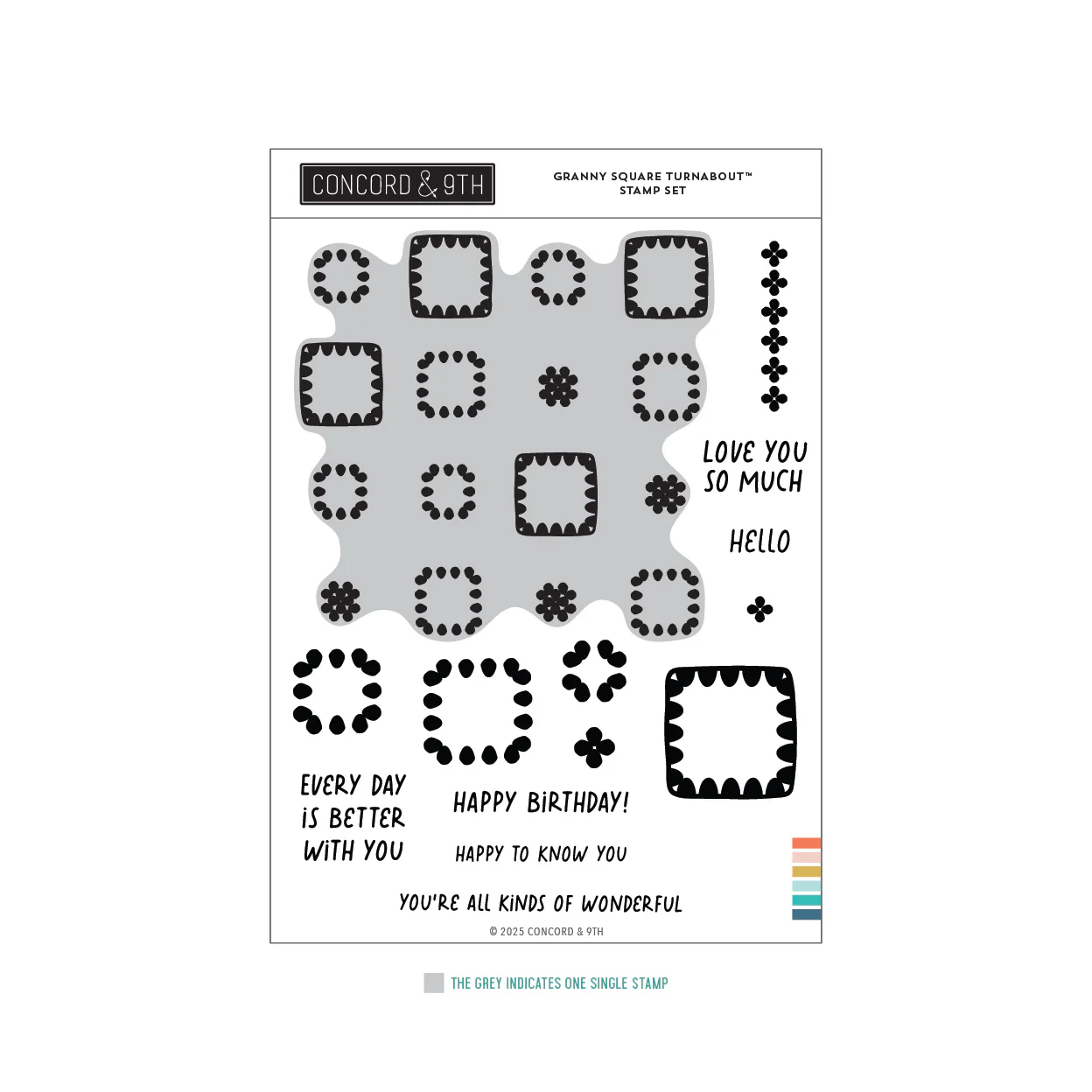 Image of Granny Square Turnabout™ Stamp Set