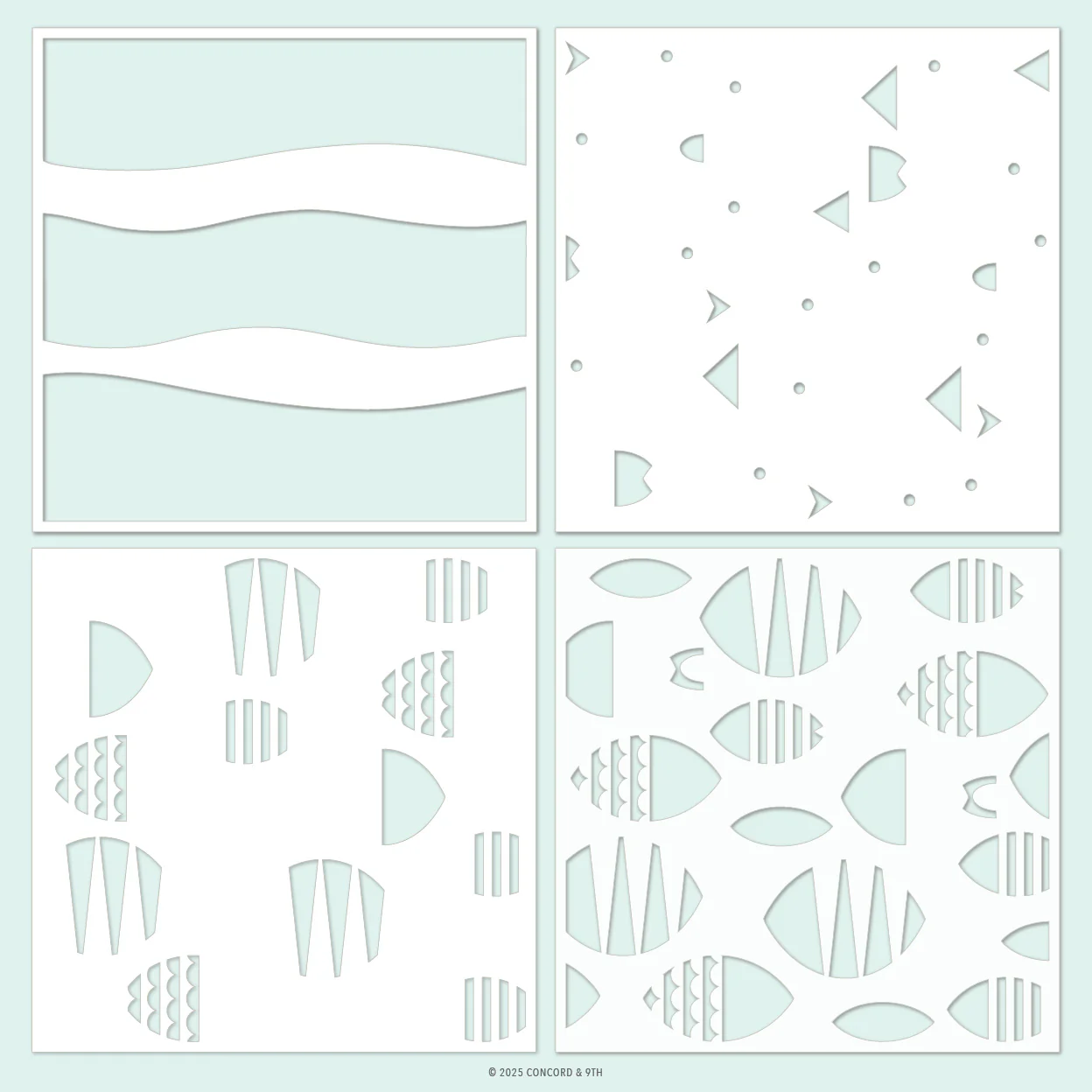 Image of Fish Friends Stencil Pack