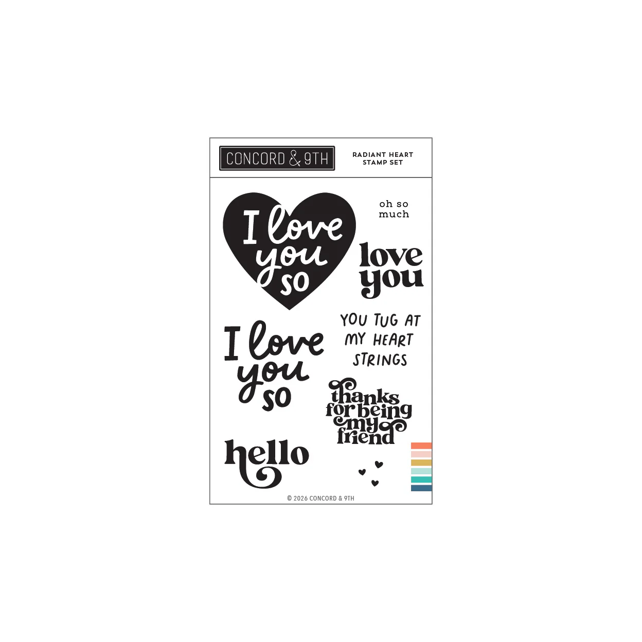 Image of Radiant Heart Stamp Set