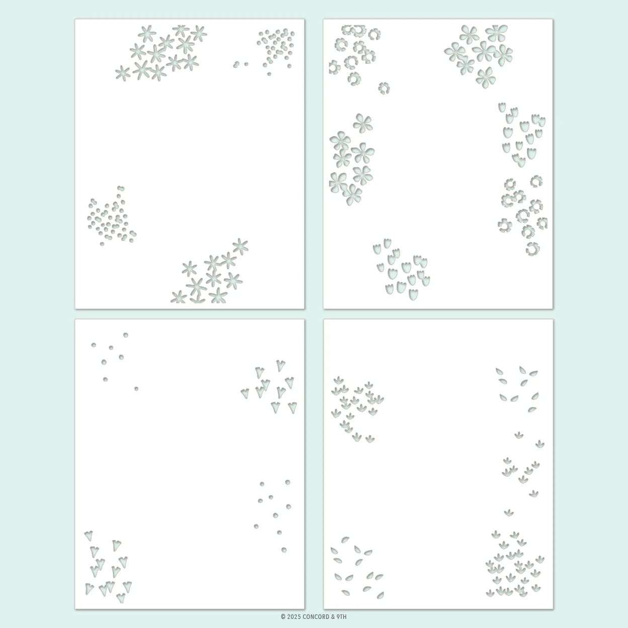 Image of Around the Garden Stencil Pack