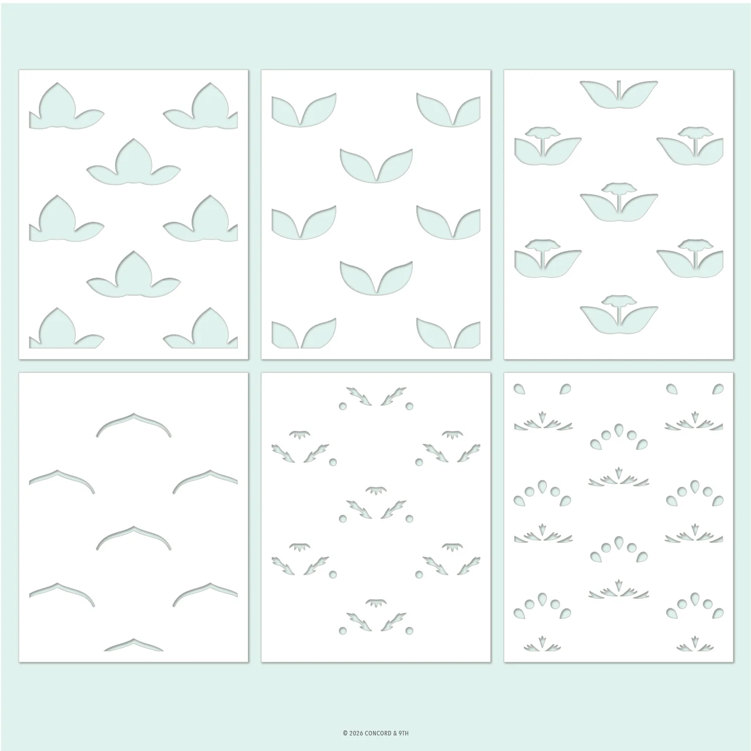 Image of Layered Lotus Stencil Pack