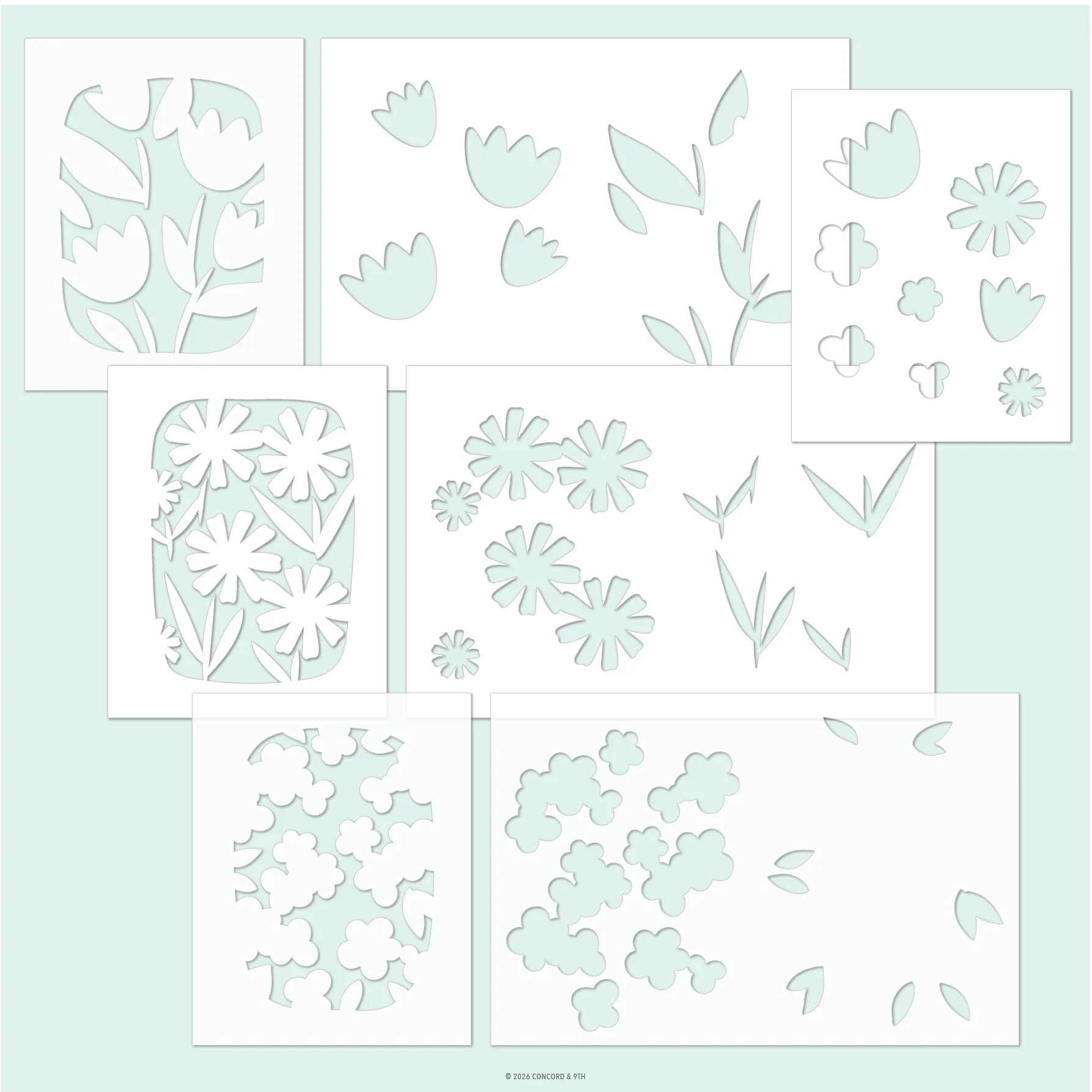 Image of Petal Portraits Stencil Pack