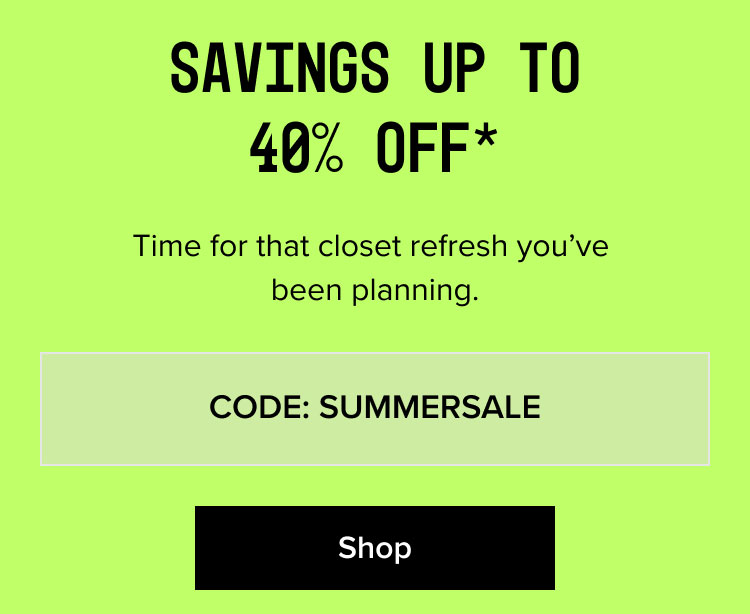 Shop - CODE: SUMMERSALE