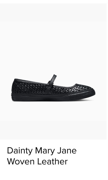 Dainty Mary Jane Woven Leather