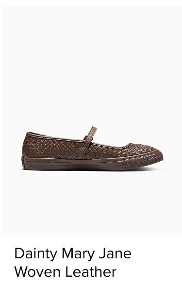 Dainty Mary Jane Woven Leather