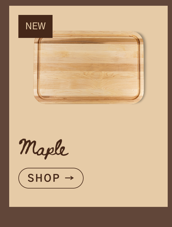 Reversible Cutting Board now in Maple wood
